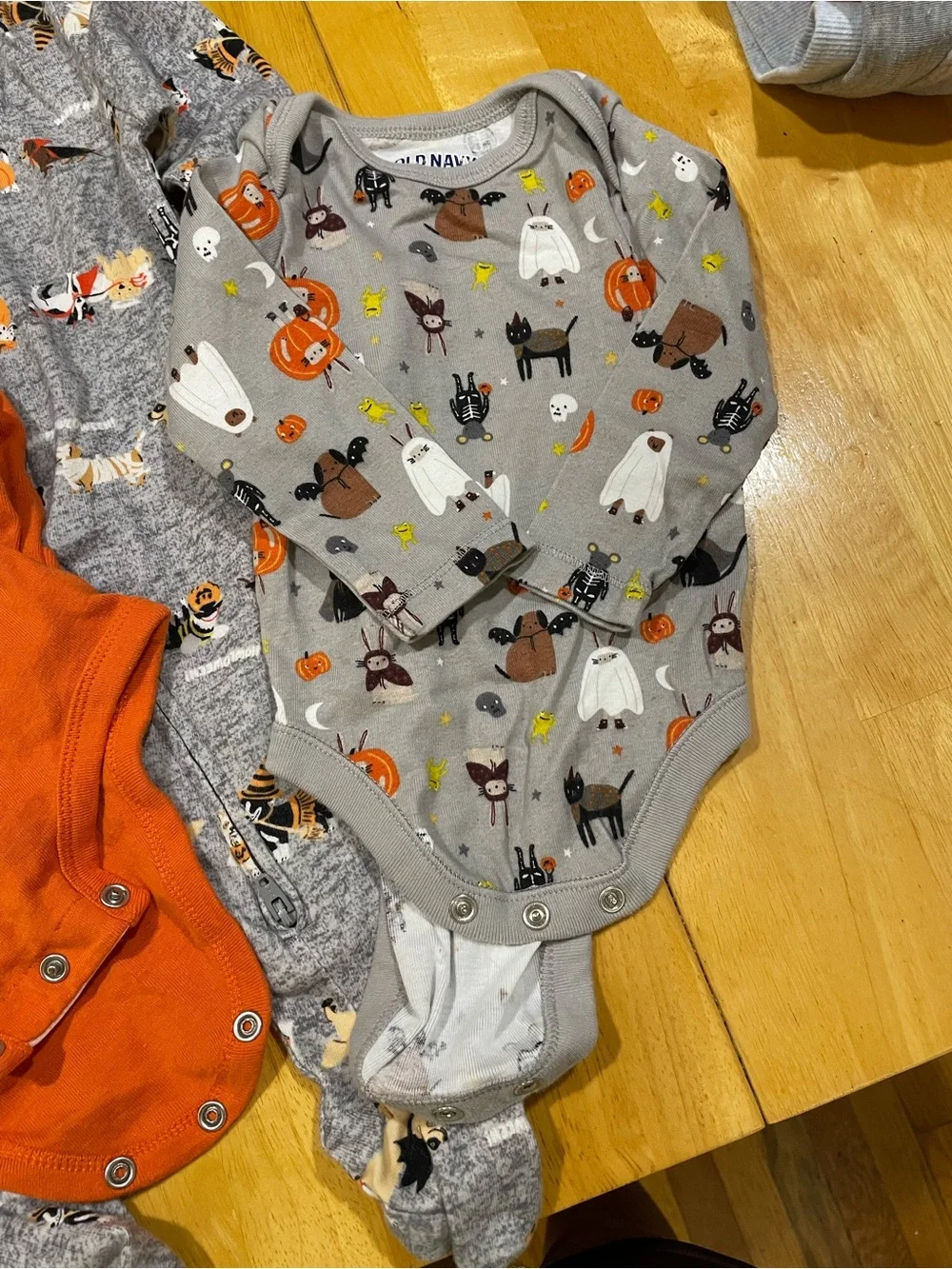 Old Navy Orange 'My First Halloween' Bodysuit - Set